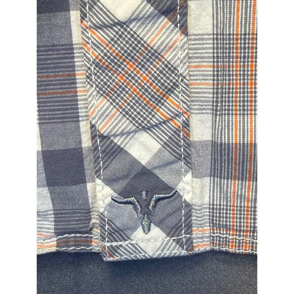 Wrangler 20X Competition Pearl Snap Long Sleeve Mens 2XL Western Gray/Orange - Picture 4 of 9